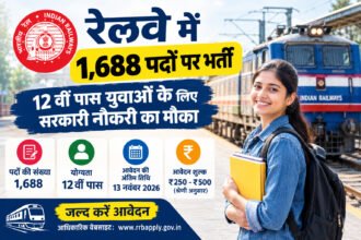रेलवे में 12वीं पास युवाओं के लिए सरकारी नौकरी